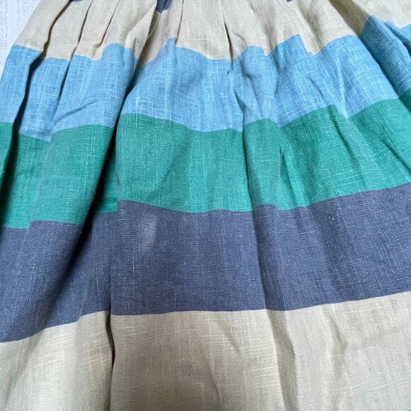 Knitted Dove Women Sleeveless A-Line Dress XS V-Neck Back Zip Striped Multicolor - Picture 8 of 9